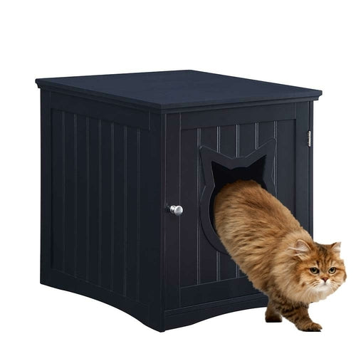 Modern Cat Litter Box Enclosure – Stylish Nightstand & Pet House