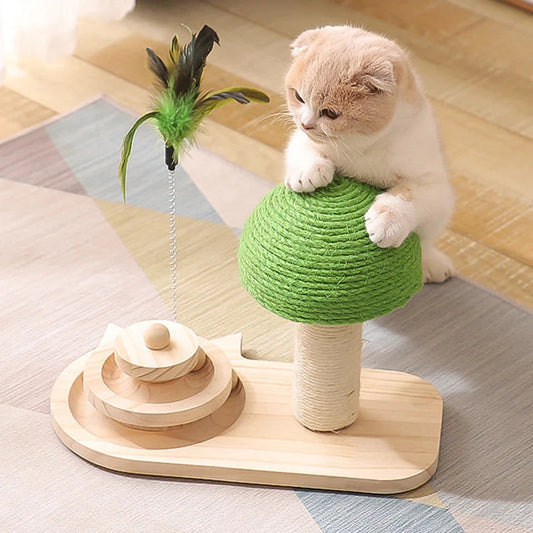 Luxury Cat Tree & Scratching Post with Interactive Toys | Stylish & Durable