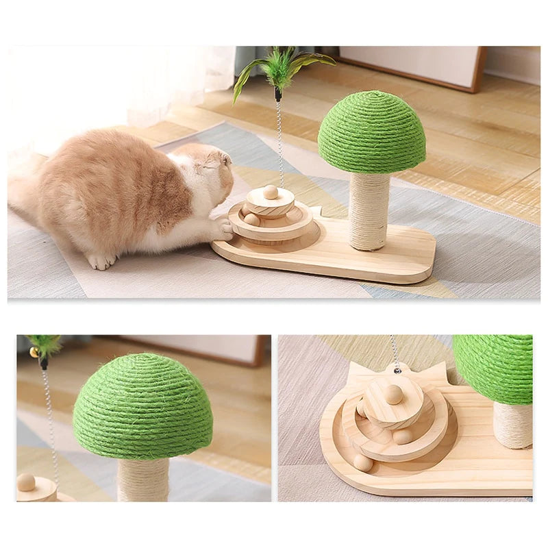 Luxury Cat Tree & Scratching Post with Interactive Toys | Stylish & Durable