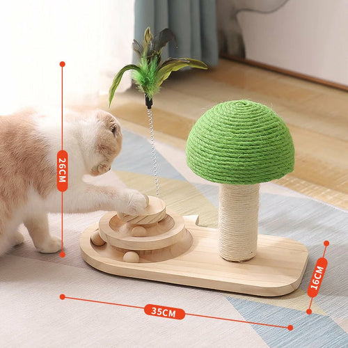 Luxury Cat Tree & Scratching Post with Interactive Toys | Stylish & Durable