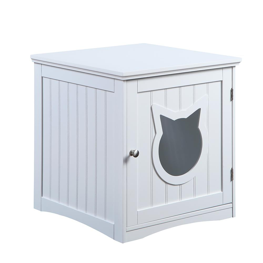 Modern Cat Litter Box Enclosure – Stylish Nightstand & Pet House