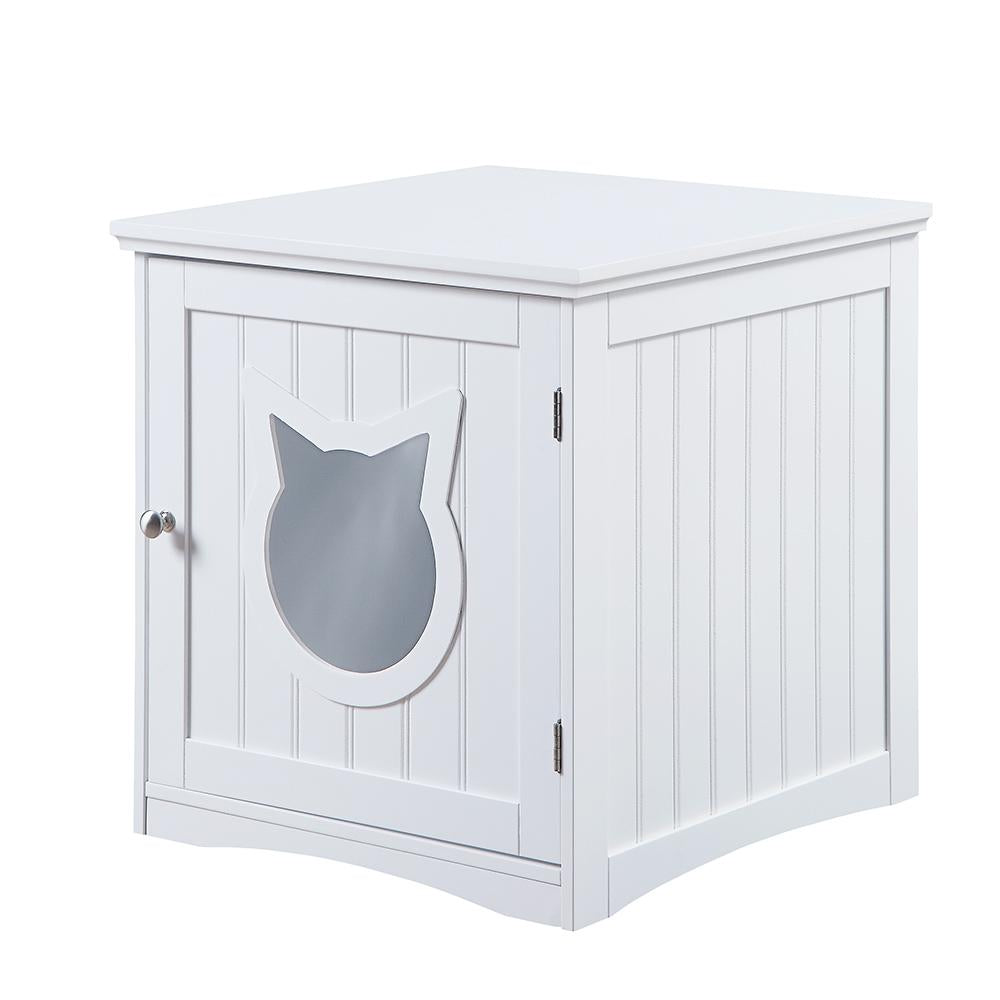 Modern Cat Litter Box Enclosure – Stylish Nightstand & Pet House