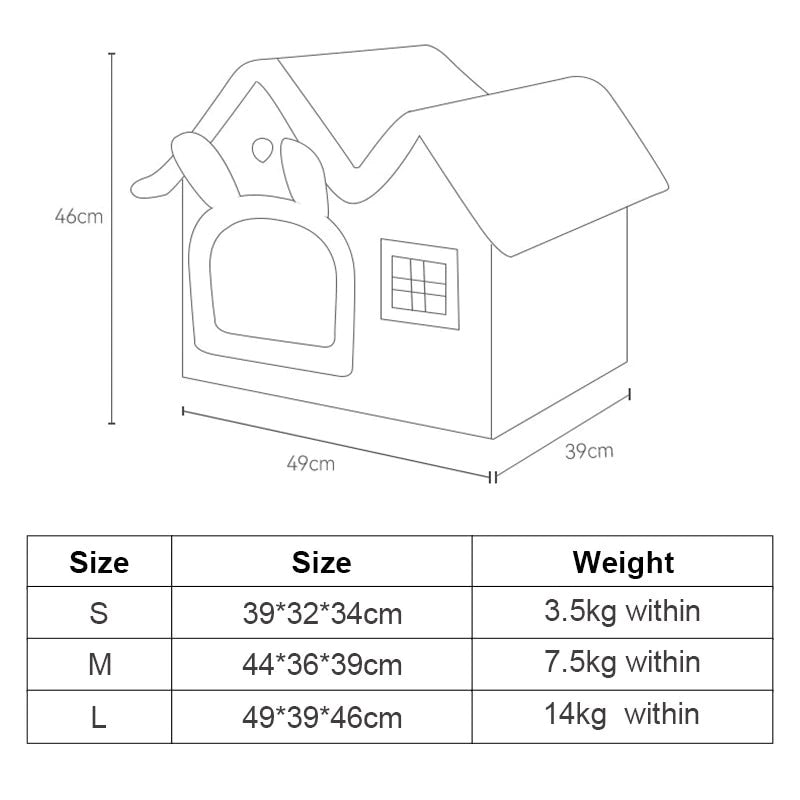 Removable Roof Plush Pet Retreat