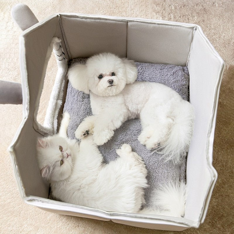 Removable Roof Plush Pet Retreat